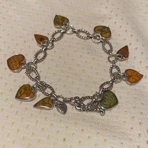 Decorated Brighton women‘s Brasalet with Heart charms